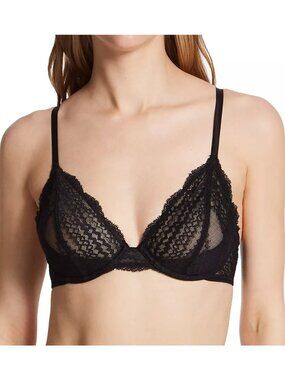🆕NATORI Breakout Lace Underwire Bra 34D Black #724319